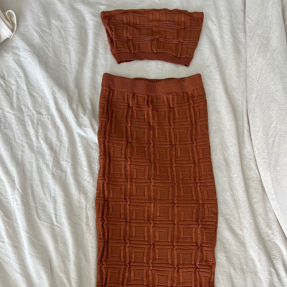 Vintage maxi skirt set